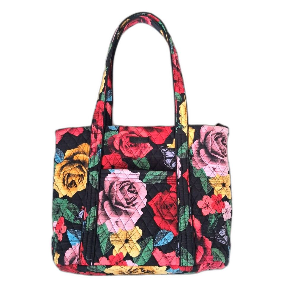 Vera Bradley Tote Bag Havana Rose Quilted Floral Butterfly Cottagecore